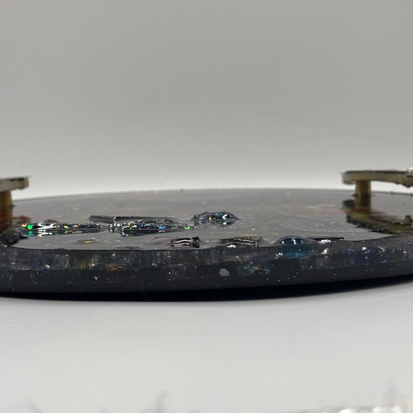 Epoxy Resin Art of Harley Davidson Motorcycle Tray w/Handles. Biker Decor. - Picture 17 of 17